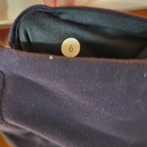 Lululemon Wunder Under Cropped Leggings Navy Blue Camo Size 6 - Picture 6 of 7